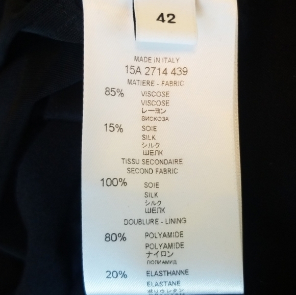 GIVENCHY DRESS, LONG SLEEVE, BLACK 42. - Picture 7 of 8